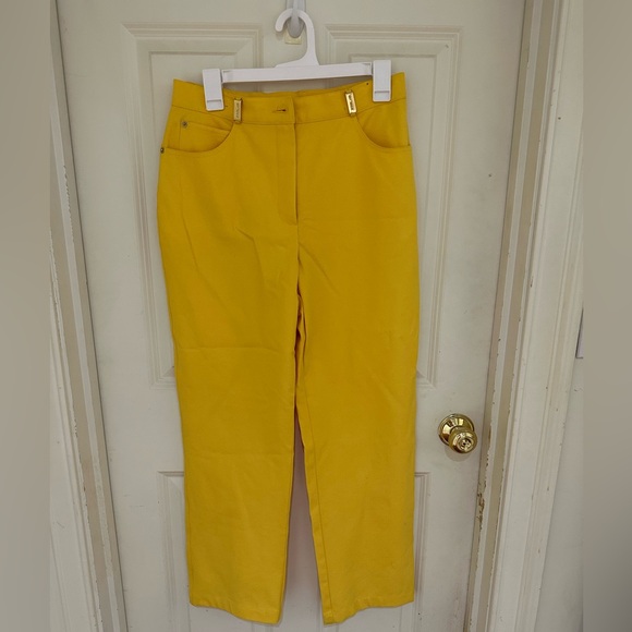 St. John Pants - St John vintage high rise Yellow Straight-Leg Pants size 8